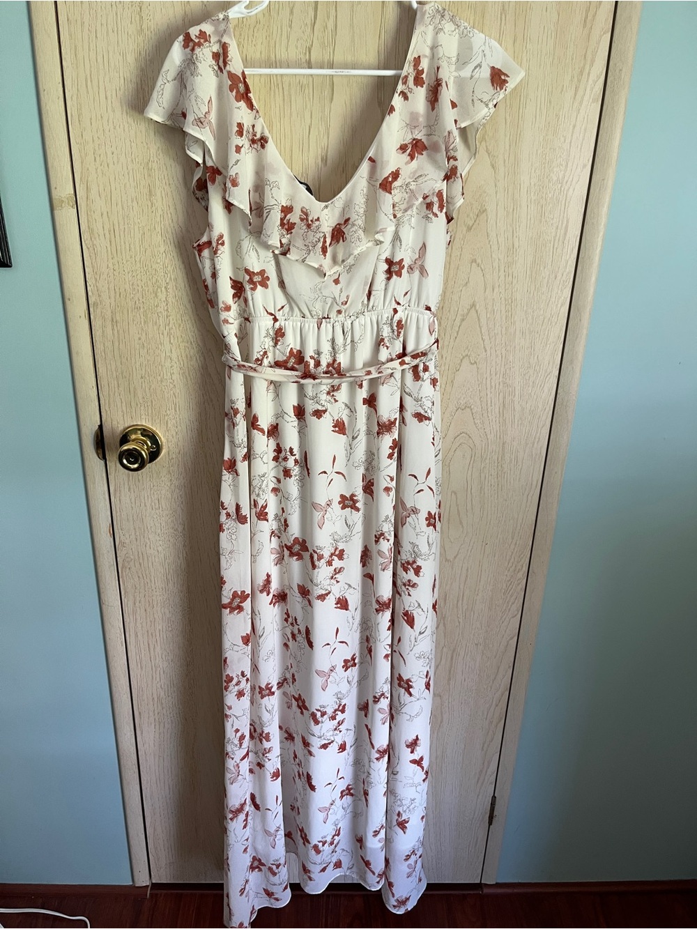 Baltic Born Katya Ruffle Maxi Faux Wrap Dress Sz XXL - Picture 7 of 13